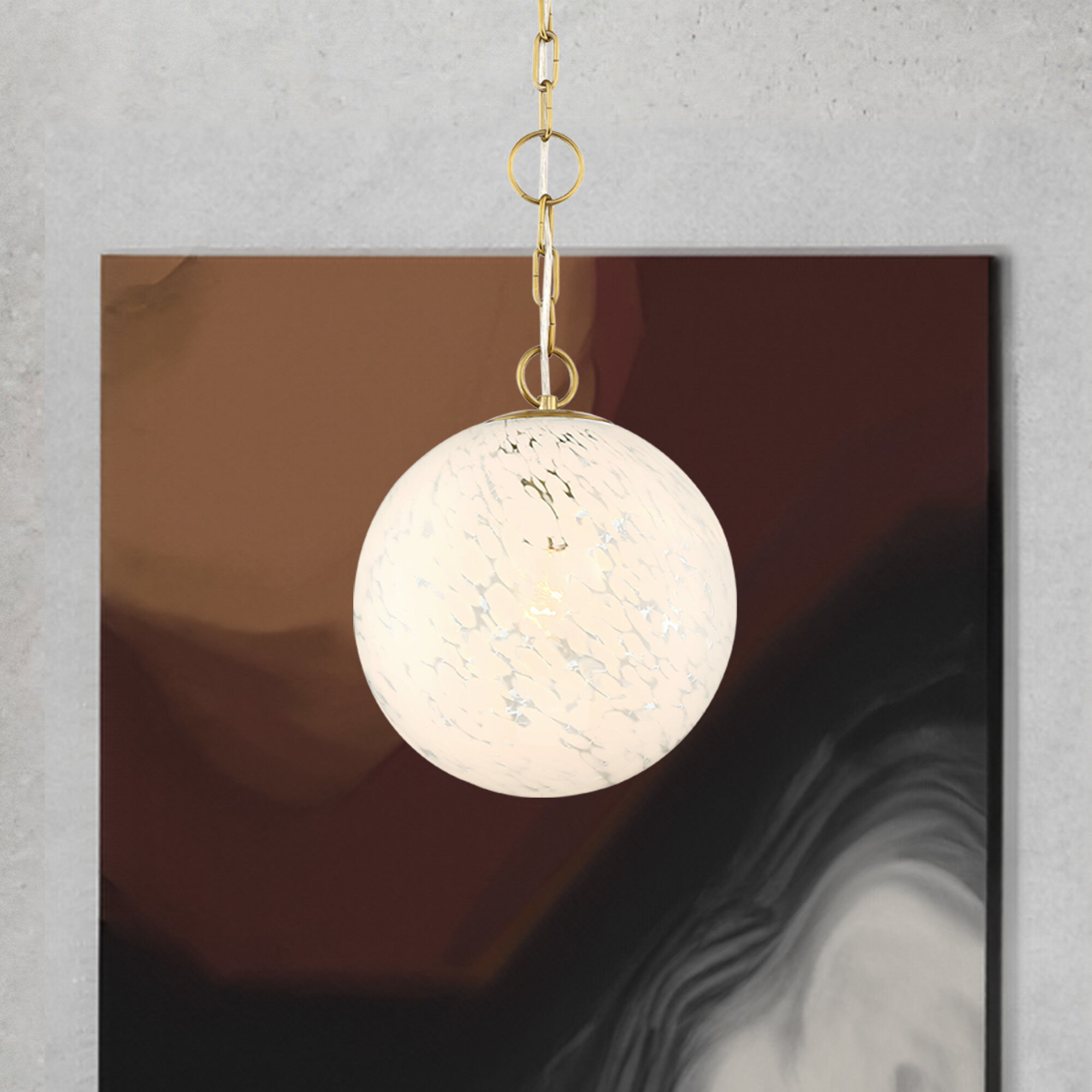 Wine Flower 1 Light 11.75 inch Brushed Gold Pendant Ceiling Light